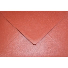 Netuno 25 Pearlescent red envelopes DIN B6 125x175mm 4.92x6.89 inches 120gsm Aster Metallic Ruby gummed Pointed Flap no Window for Invitations Wedding Christmas Birthday Greeting Cards Letter invites