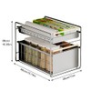 2-Tier Stainless Steel Pull Out Cabinet Organizer, Soft Close Damping