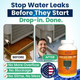 AC Pan Tablets, Commercial-Grade, Gel Lock Tech: Long Lasting, Moisture Activated Slow Release, Non-Corrosive & Safe - No Residue, Pan Treat Tablets (1 Ton, 140 Pack)