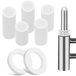 Colexy Plastic Door Fittings for Room Doors, Pack of 100 Washers Door Hinge 10 mm x 15 mm Mounting Rings, 1 mm 50 Pieces & 2 mm 50 Pieces, Plastic Spacers for Standard Room Doors