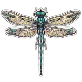 3 PC 3'' Dragonfly Sticker, Dragonfly Cute Stickers - Wild Animal Stickers - Cute Animal Artwork Stickers for Cars, laptops, Water Bottles, Skateboards, Gifts for Lovers, for Friends and Your Baby. 8
