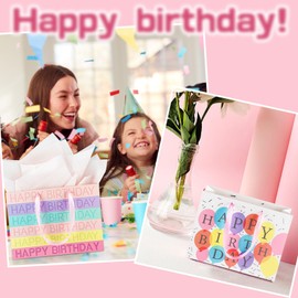 Zi Lan 2 Pcs 13" Large Colorful Happy Birthday Gift Bag with Tissue Paper for Girls Women Birthday Party Gifts Supplies