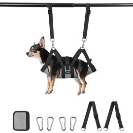 Ownpets Dog Grooming Hammock, Hammock Harness with 4 Hooks, for Bathing, Washing Care and Nail Trimming, XS