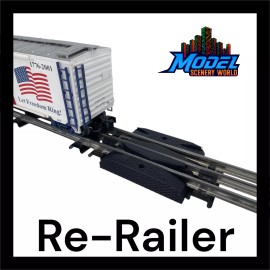Model Scenery World Re-Railer O Gauge for Lionel or similar 3 Rail Tubular Track Rerailer 0 Scale - Gray, (1) Re-Railer