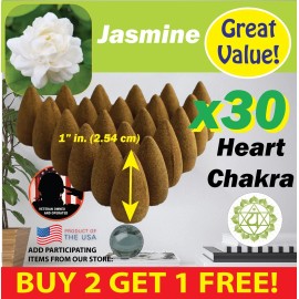 Benben Home & Lifestyle Jasmine Benben US Incense 30xBackflow ~ Vegan ~ High Fragrance Load