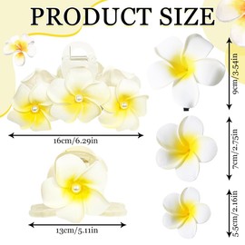 THXFUNAREA Pack of 5 Flower Hair Clips, Hair Clips for Women, Flower Hair Clips, Hair Accessories, Decorative Hair Accessories, Hair Spirals Clip, Non-Slip Plastic Hair Clips