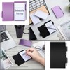 Zonon 6 Pieces Metal Pocket Notebook Aluminum Notepad with Pen