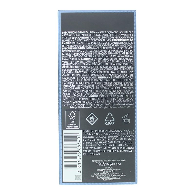 YVES SAINT LAURENT Y Eau De Toilette for Men, 100