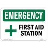 OSHA Emergency Sign - First Aid Station | Aluminum Sign