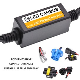 UZZH - 2 unidades H8/H9/H11 LED para faros delanteros Canbus, decodificador de error de advertencia de coche, condensadores de cancelación de errores, kit de resistencia LED parpadeante, adaptador de