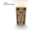Hooshion Wooden Knife Block Countertop Knife Holder Knife Organizer with