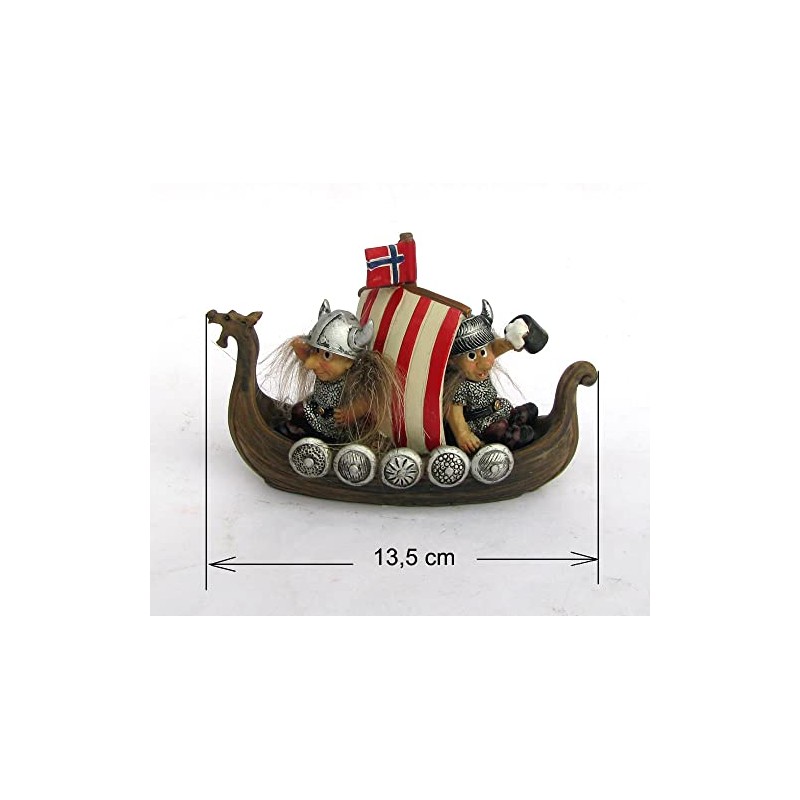 geschenke-trolle.de Norway Viking on Boat Figure