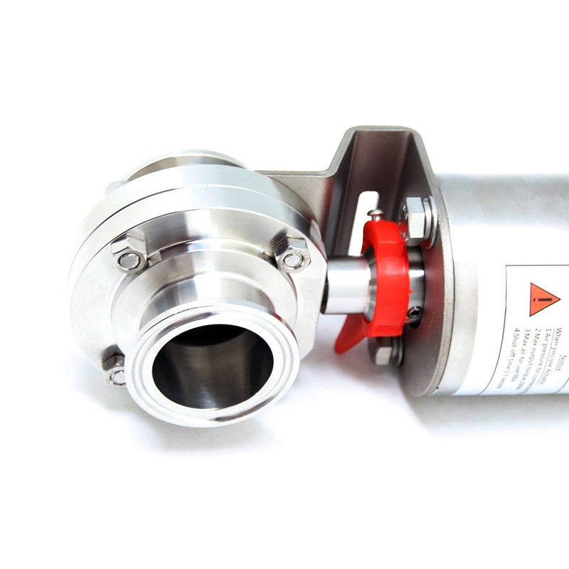 QiiMii 2" Sanitary SS304 Tri Clamp Pneumatic Actuator Butterfly Valve