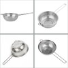 Stainless Steel Basin Colander with Handle Kitchen Strainer, Resting Feet