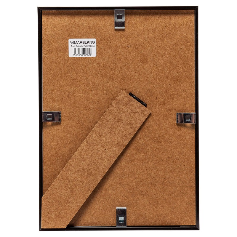A4MARBLKNG Black Backloader A4 Certificate/Photo/Picture Frame Non Glass