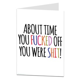 Funny Sorry Your Leaving Work Card Good Luck in Your New Job