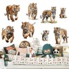 AM AMAONM Removable 3D Nature Jungle Wild Animals Wall Stickers