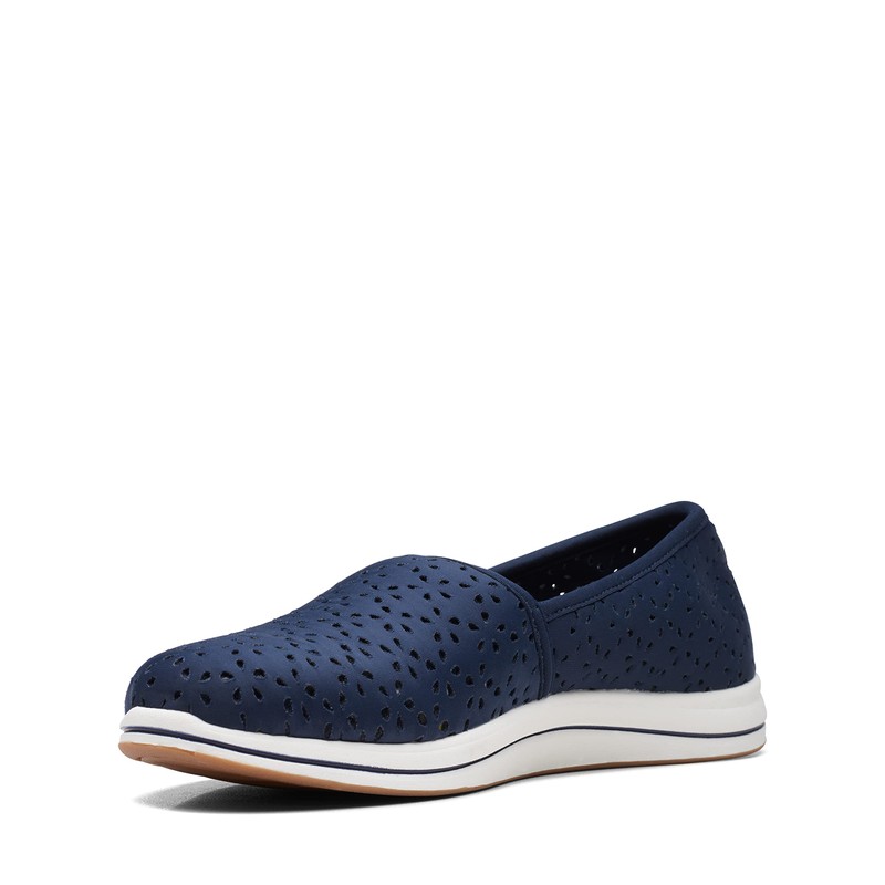 Clarks Breeze Emily Mocasín para Mujer, Azul Marino sintético, 12