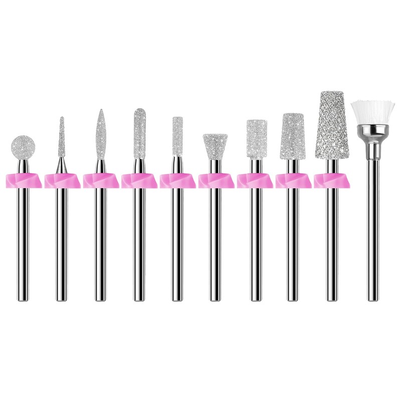 Makartt Nail Drill Bits:10Pcs Dimond Sanding Bit Sets for Nail