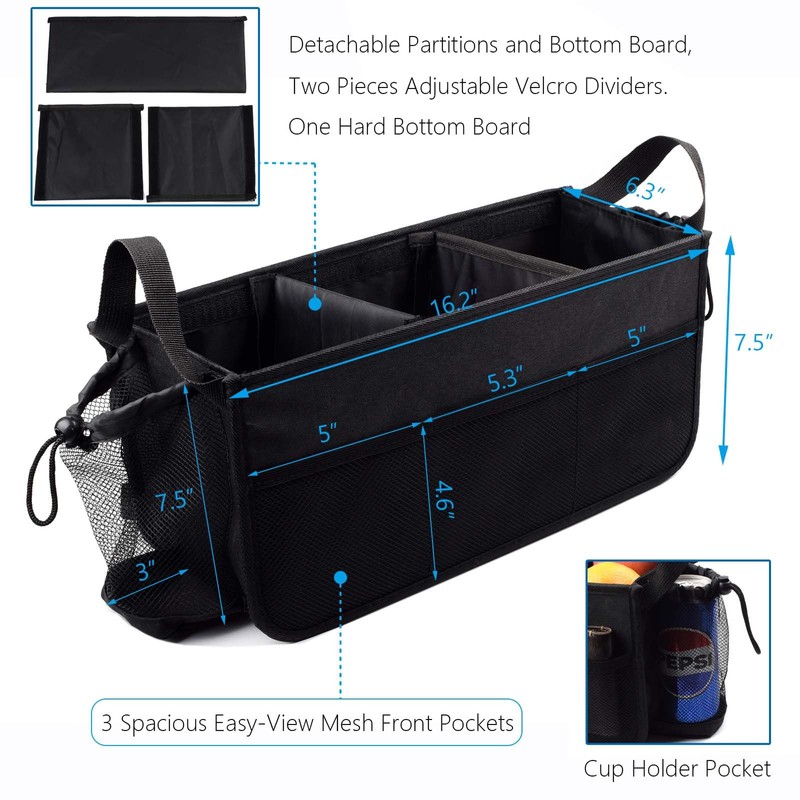 Riyitauto Upgraded Walker Basket Walker Accessories with Cup Holder, Fit