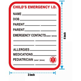 Remarkable Infant I.C.E. (in Case of Emergency) Car Seat Sticker Safety Information - Child Emergency Contact Car Seat Safety Alert Attachment Tag Stickers (8 Pack)