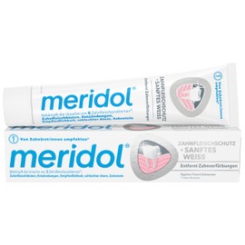 meridol Toothpaste Gentle White, 1 x 75 ml - Antibacterial Effect, Toothpaste Protects Against Gum Disease, for Naturally White Teeth
