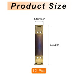 sourcing map 12Pcs Metal Internal Flex Frame, 7cm/2.8" Coin Purse Frame Handbag Hinges Clip for Wallet Bag DIY Craft Sewing Purse Making, Bronze