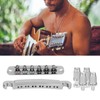 Electric Guitar Bridge Full Set 12 String Zinc Alloy Silver