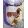 Serra Dachshund Slipper Socks, Sherpa Lined. Women’s Shoe Size 4-10.