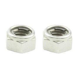 POSH M5 900055-S2 Motorcycle Goods Lock Nut, Stainless Steel, 2 Pieces