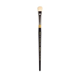 KINGART Premium Original Gold Specialty 9270-1/2 Oval MOP Series Artist Brush, Soft Synthetic Hair, Short Handle, for Acrylic, Watercolor and Oil Painting, Size 1/2"