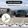 Vandrabase 8Pcs M8 x 60mm Stainless Steel L-Track Double Lug
