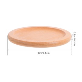 Luxshiny 1pc Beech Wood Drink Coaster, Light Brown Cup Mat, Protective and Stylish Coaster Table Accessory for Home Kitchen or Dining Room (3.54 x 3.54 x 0.31inch