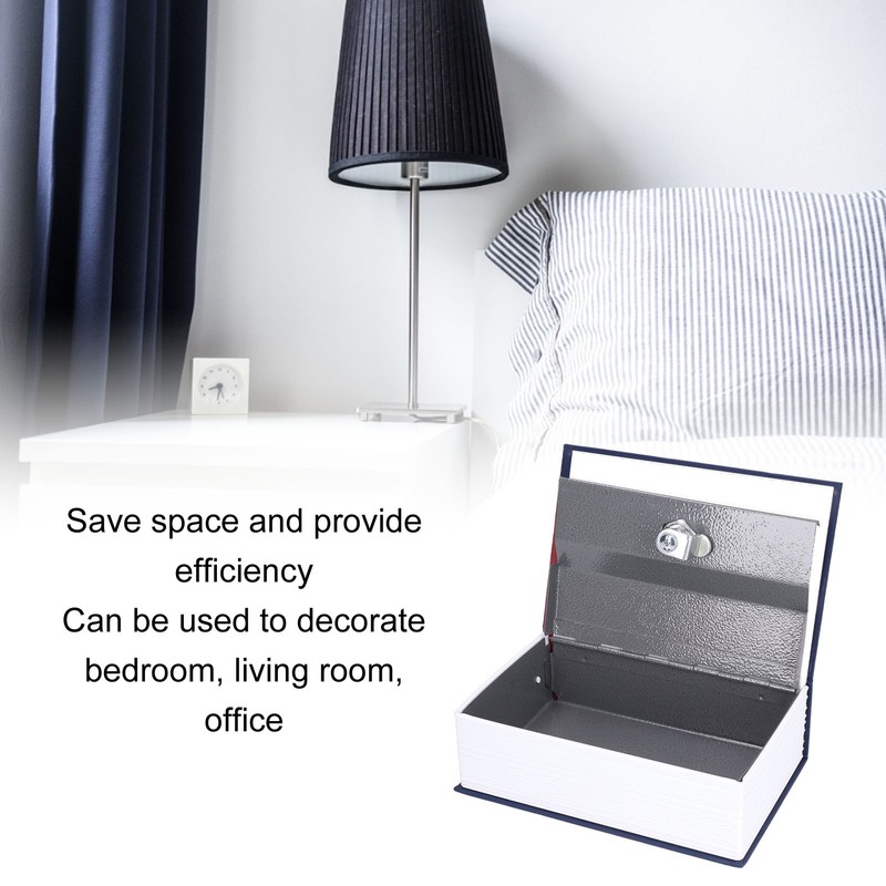 Safe Box Simulation Book Shape Decorative Storage Money Case for