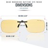Clip-on Blue Light Reducing Lenses for Daytime Screen and Gaming