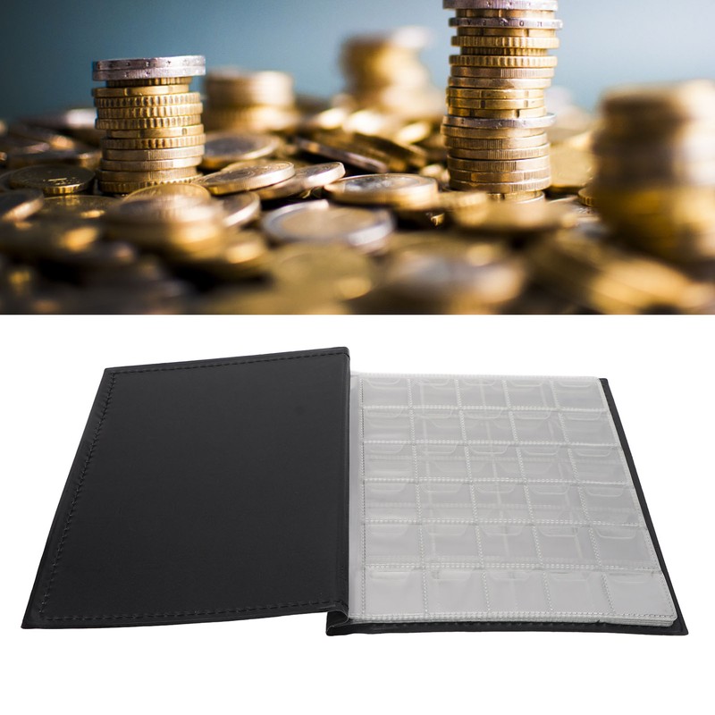 Coin Collecting Holder Album 250 Pockets Transparent PVC Thick Waterproof