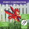 Whirligig Spinner Red Dragon 19" – Mystical Fantasy-Themed Design, Weather-Resistant