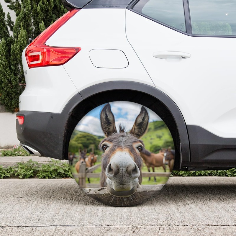 Spare Tire Cover Elegant Donkey Wheel Covers Protectors Waterproof Dust-Proof