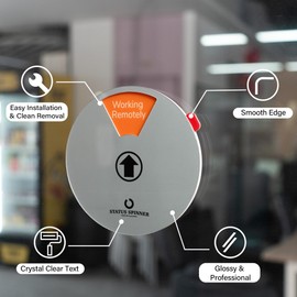 Señales de puerta – Do Not Disturb, Out of Office, In a Meeting, Working Remotely, Please Knock, Back Soon – 6 opciones de carteles de privacidad para sala de conferencias para oficina y hogar