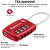 SharkByte TSA Approved Suitcase Locks - 4-Dial Security Travel Combination