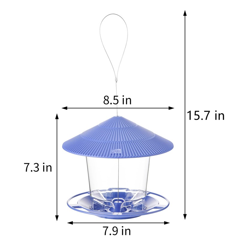 Hanizi Bird Feeder Outdoor Hanging for Wild Bird Seed, Purple