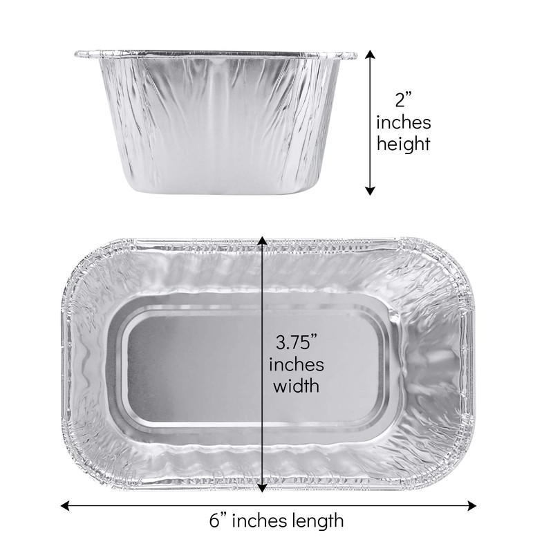 PLASTICPRO [1 Lb 10 Pack Disposable Loaf Pans Aluminum Tin