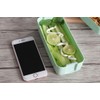 Eco-Friendly Compact Bento Lunch Box Set with Spoon, 3-in-1 Compartment