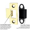 Strike Plate Polished Brass Latch Door Frame + Dust Box
