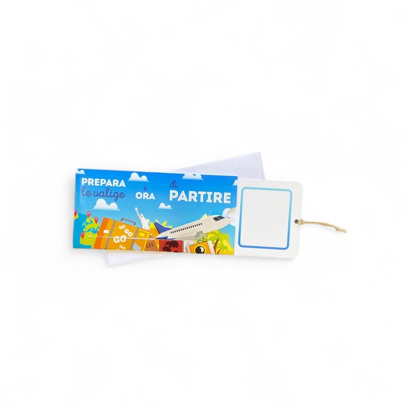 LINA OFFICINE GRAFICHE CREATIVE Grußkarte Geschenk Reise Flugzeug Geldhalter Original