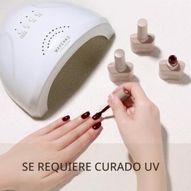 MAYCHAO- Esmalte de uñas en gel de 15 ml, 1 pieza, esmalte de uñas de color rojo cereza intenso, esmalte de uñas en gel UV LED, para decoración de