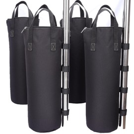 Nadrocene Zipper Top Sand Bags for Canopy Legs (120LBS Load Capacity, Without Sand) Sand Bags for Weight - Sandbags for Gazebo Legs, Pop Up Canopy Tent Weights - Canopy Weight Bags, Set of 4