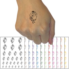 Swimming Swan Goggles Pool Float 12 Days of Christmas Temporary Tattoo Water Resistant Fake Body Art Set Collection - Light Pink (One Sheet)