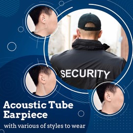 Retevis Walkie Talkie Earpiece with Mic,Surveillance Headset, Coiled Cord, for RT22 RT68 RT21 H-777 H-777H, Compatible with Baofeng BF-888S Pxton Kenwood 2 Way Radios, Walkie Talkie Earpiece(20 Pack)