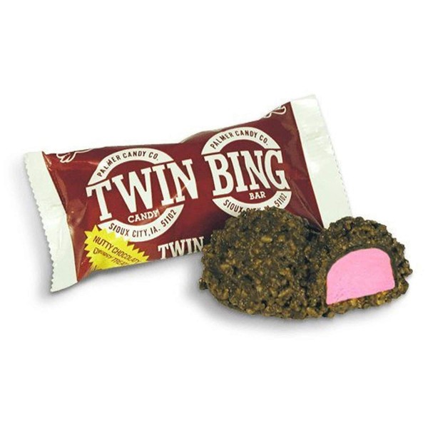 Palmers Twin Bing Candy Bars - (36-Pack) - Chocolate Covered Cherry Nougat Candy Bar
